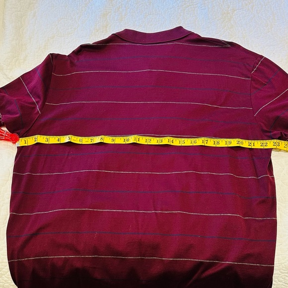POLO RALPH LAUREN 100% Pima Cotton Maroon Striped Polo | super soft! - Picture 6 of 7